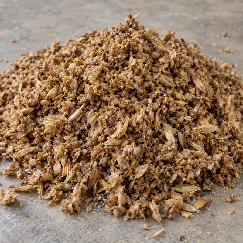 Grano residual del proceso de elaboración de cerveza